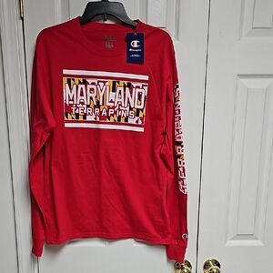 Champion Red Long Sleeve Graphic T-Shirt